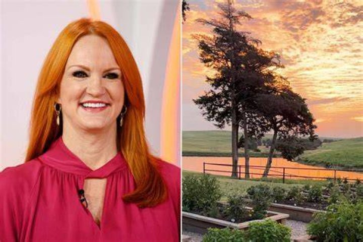 Ree Drummond's son Bryce Drummond in blue t-shirt riding a horse.